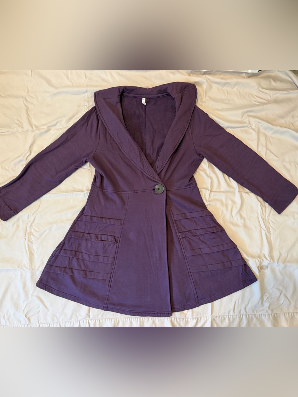 Women’s soft coat with shawl collar